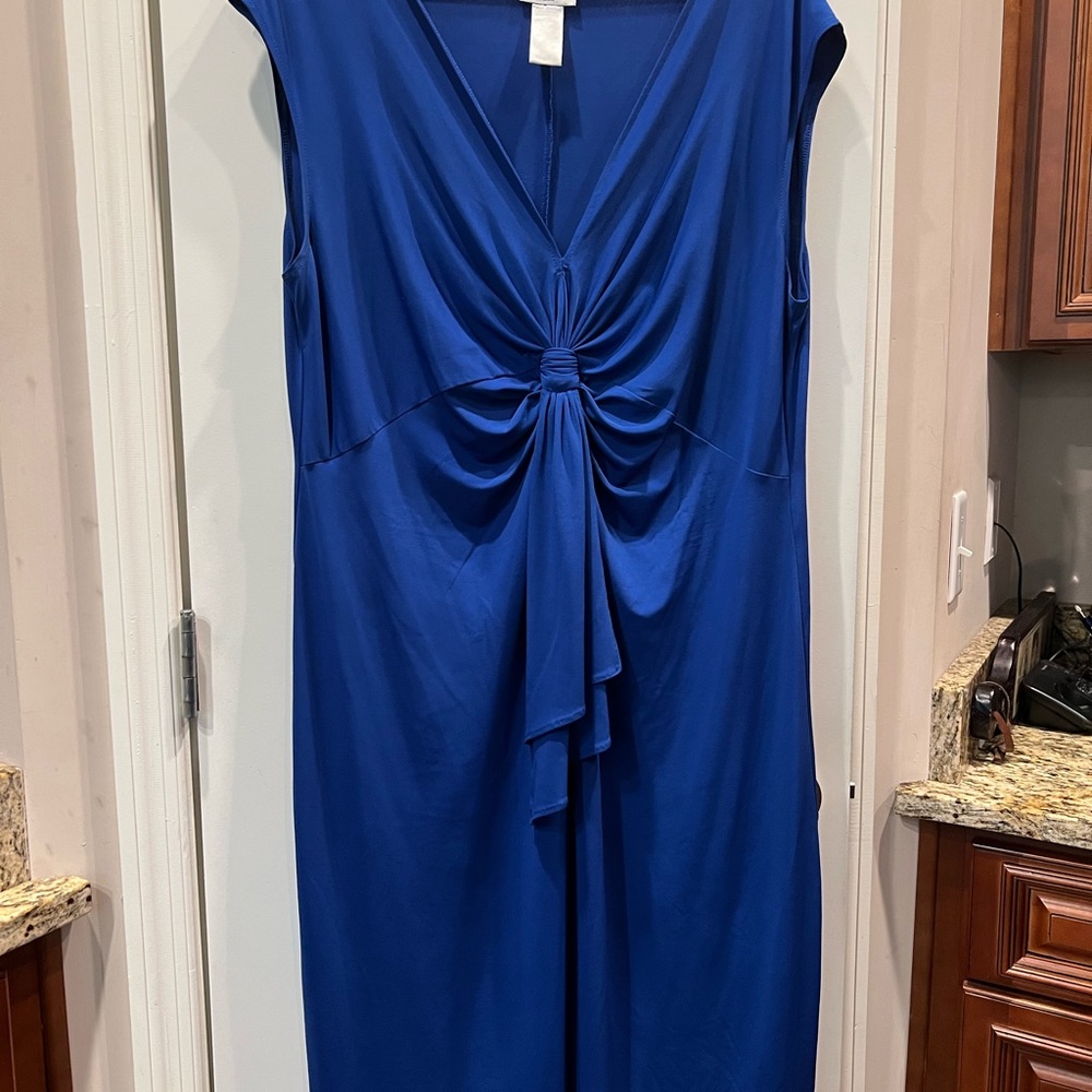 Lizzatti Blue Sleeveless Dress Sz 18w - Picture 4 of 5